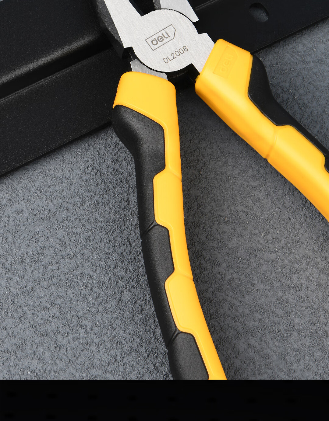 Deli Dual-Color Rubber Handle Pliers, Tiger Pliers, Multi-Functional Wire Cutters, Line Cutter, Electrician's Gripping Pliers, 8 Inches 9