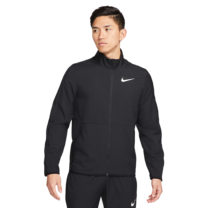 NIKE Men's Spring And Summer Stand-Collar Jacket, Casual Sportswear, DM6620-011 Black XXL