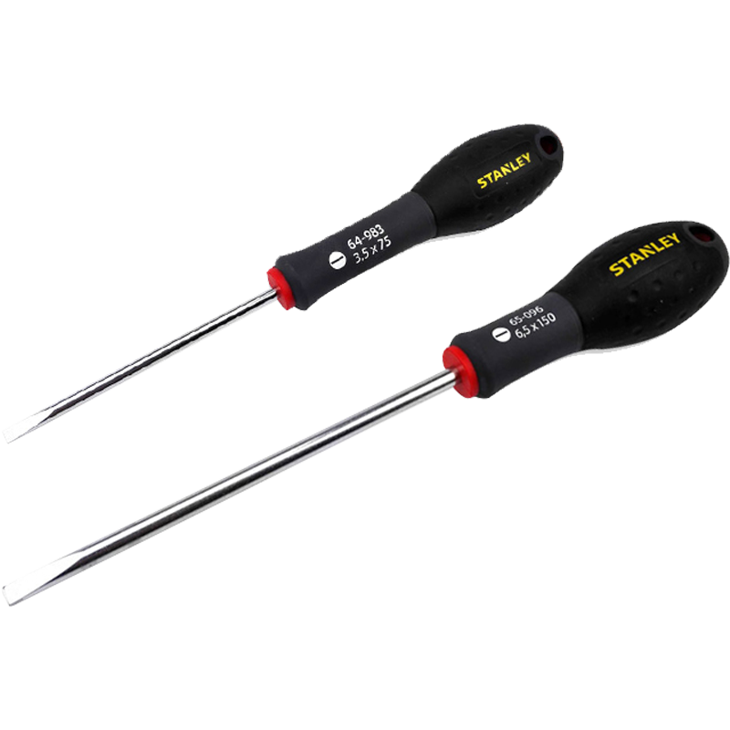STANLEY Tri-Color Handle Parallel Flathead Screwdriver 3x100mm Multi-Function Household Repair Screwdriver 65-008-14