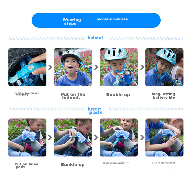Micro Migu Co-Branded COSMOID Roller Skates for Children, Boys And Girls, Straight-Line Inline Skating, Hard Shell, Beginner Level, JOY Blue Package, Size L 18