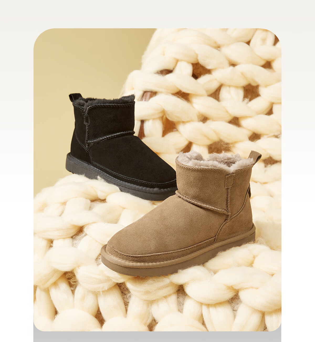 Yierkang Women's Short Snow Boots, Fleece-Lined Warm Bread Shoes, 26322W, Black, Size 36 2