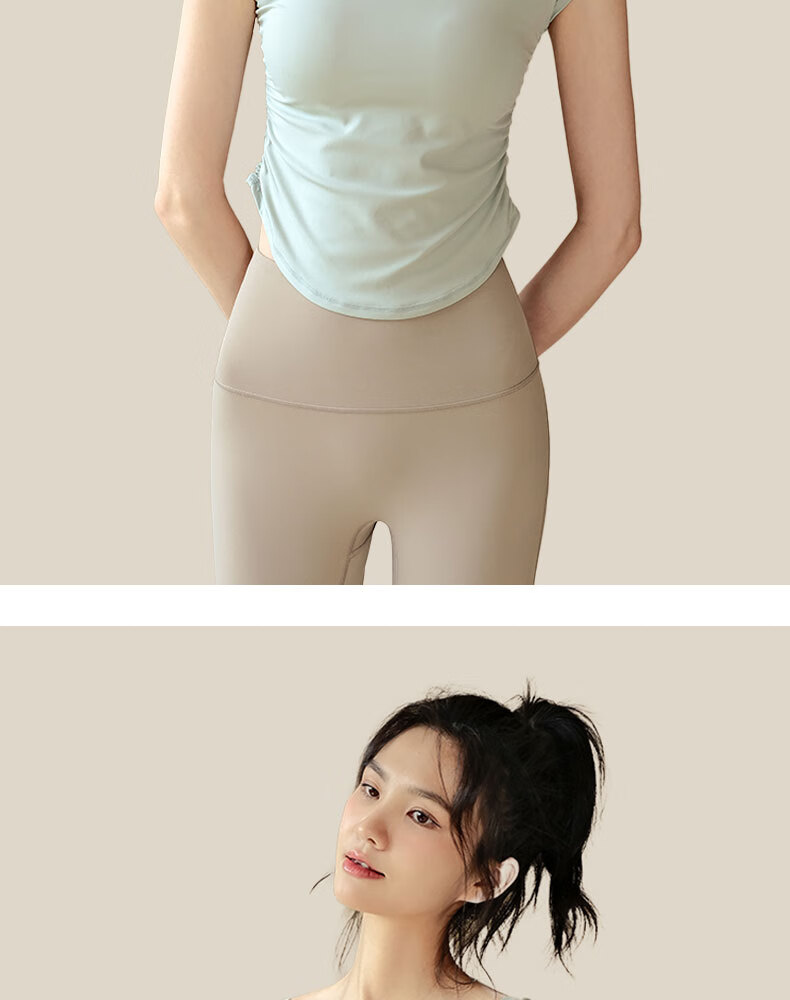 XUEXIMAN Yoga Wear for Women, Summer Lightweight Short-Sleeve Top, Professional Pilates And Running Fitness Sports T-Shirt 13