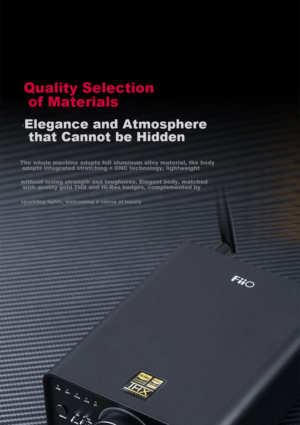 FiiO K7 Desktop Decoding Headphone Amplifier, DSD Decoder All-In Headphone Power Amplifier, HiFi Decoder, Black Decoder 20