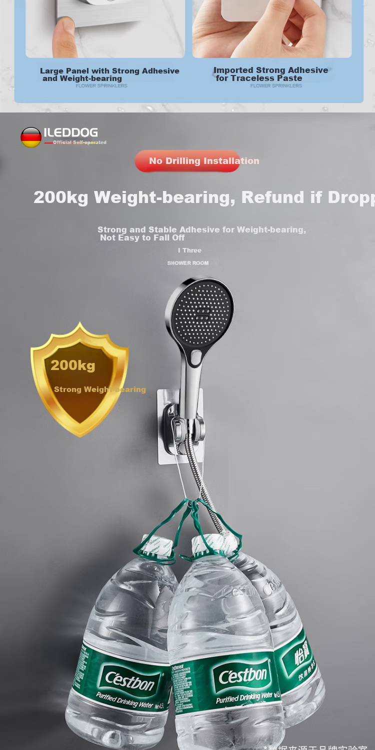 ILeddog [Germany] Household Bathroom Shower Head Set, All-Copper Hot And Cold Mixing Valve, Powerful High-Pressure Handheld Shower Head 509 12