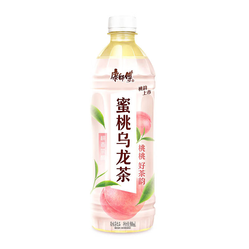 康师傅 蜜桃乌龙茶500ml*15瓶 水果味茶饮料 饮品 量贩装整箱 热门商品
