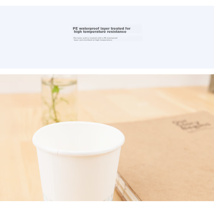 M&G Disposable Paper Cups, Cups/water Cups, 100 Pieces/bag, 250ml Thickened, for Home And Office Use, Drinking Cups, ARC92514 3