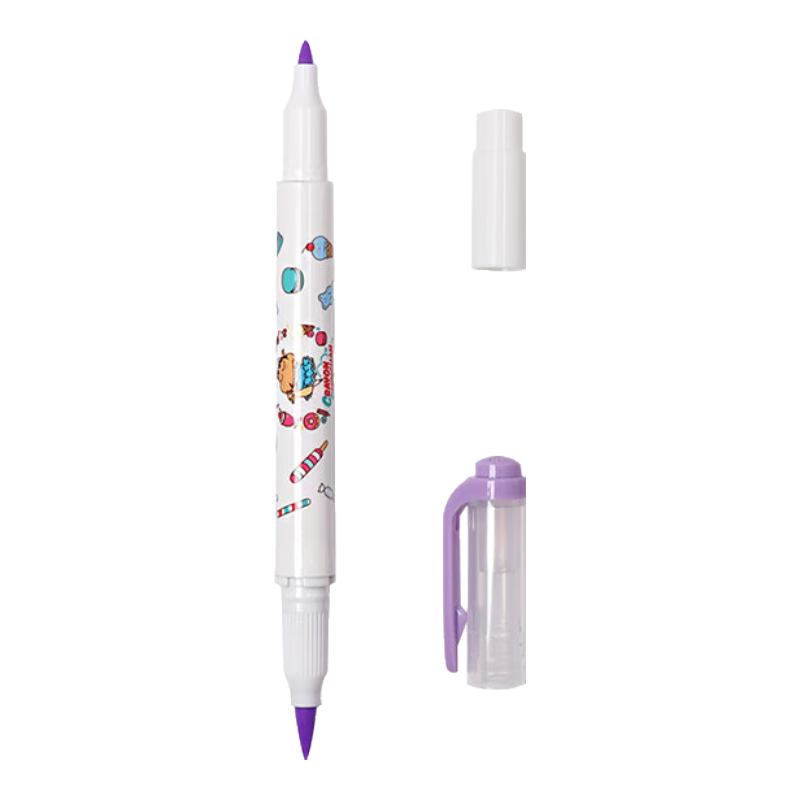 ZEBRA Crayon Shin-Chan Limited Edition Dual-Tip Highlighter, Rainbow Color Planner Pen, Student Emphasis Marker WFT8-CS Gentle Purple (Buy One Get One Free)