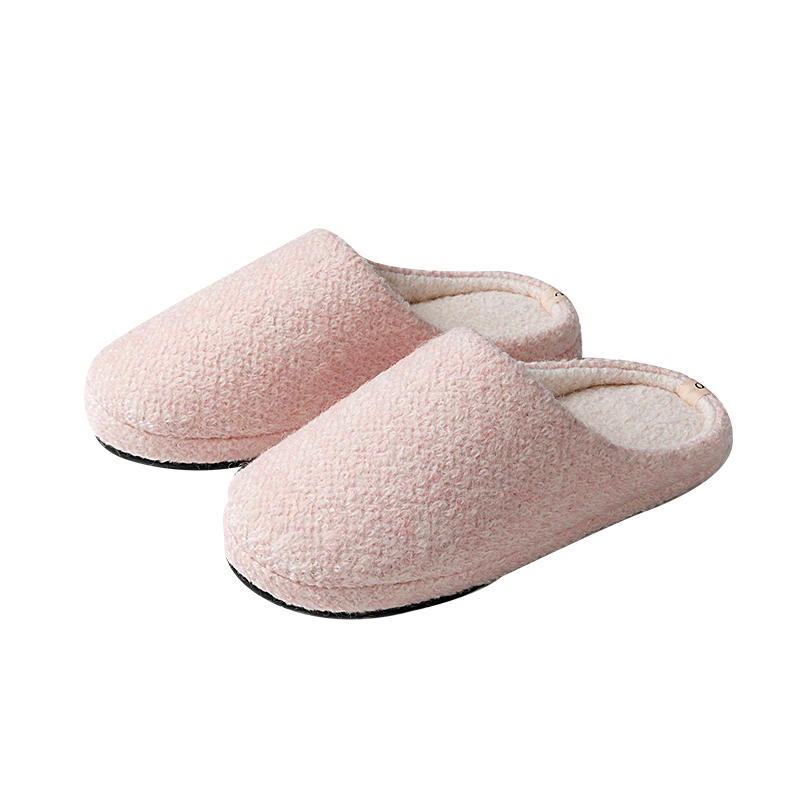 NEIBO [Super Comfortable] Cotton Slippers, Winter Men's Style, Antibacterial, Odor-Resistant, Sweat-Absorbing, Breathable Latex Wool Slippers for Women, Pink, Size 38