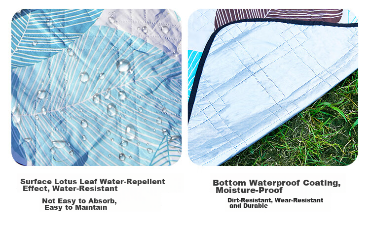 WhitePeak Ultrasonic Picnic Mat, Triple-Layer Thickened Moisture-Proof Mat, Park Leisure Mat, Large Area Suitable for Multiple People to Lie o 6