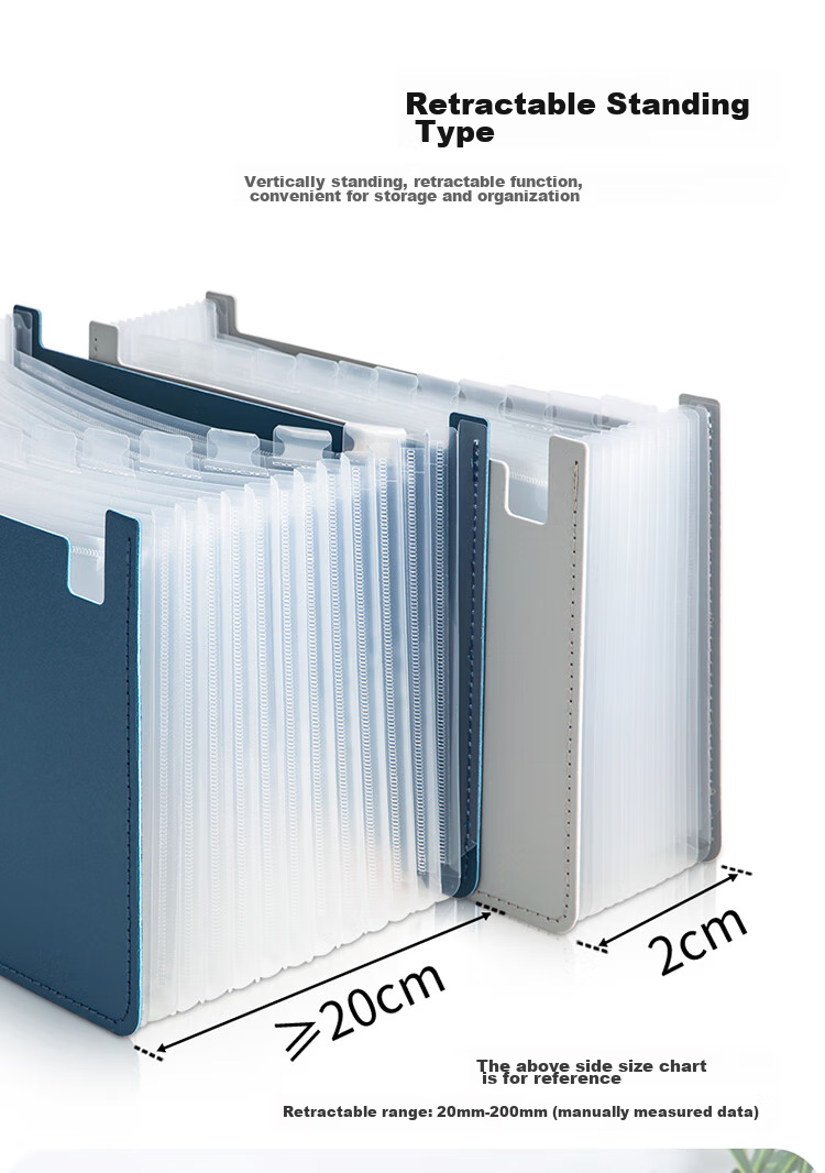 Deli 13-Slot A4 Drawstring File Folder, Multi-Layer Classification Storage, Accordion File for Student Exam Papers, Large Capacity Document Storage in Off-White 5238 4