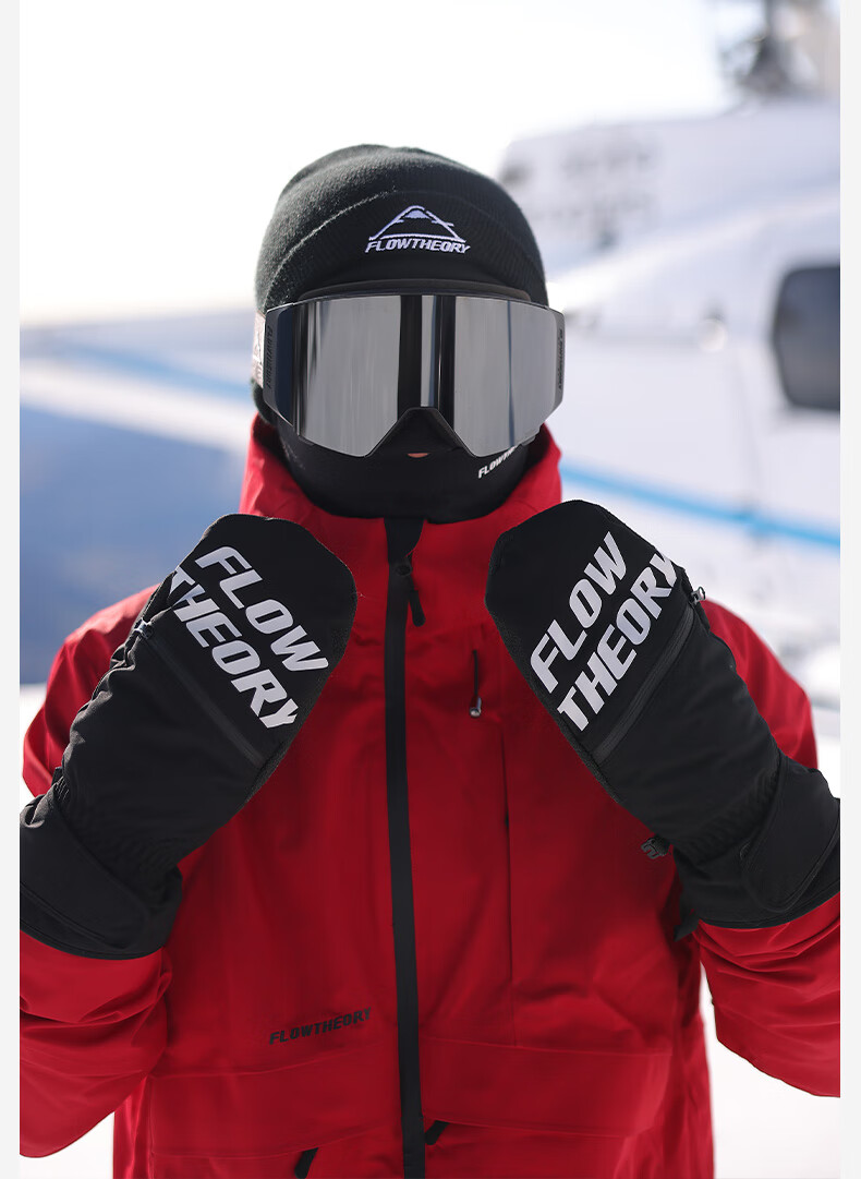 Flow Theory Kevlar Ski Gloves, Windproof, Waterproof, Warm, Wear-Resistant, Professional Single And Double Board Gloves 24