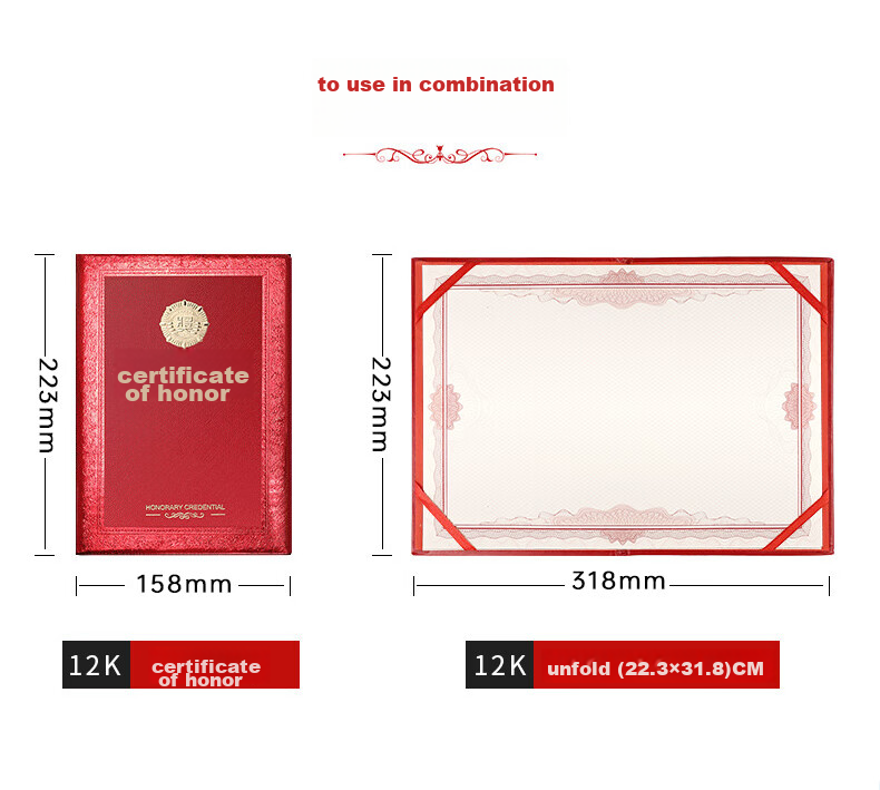 Befon A4 Blank Certificate Paper, Inner Pages for Honorary Certificates, Appointment Letters, Graduation Certificates, School Student Award Training Certificates Printing Paper 1263, 12 Sheets Per Pack 2