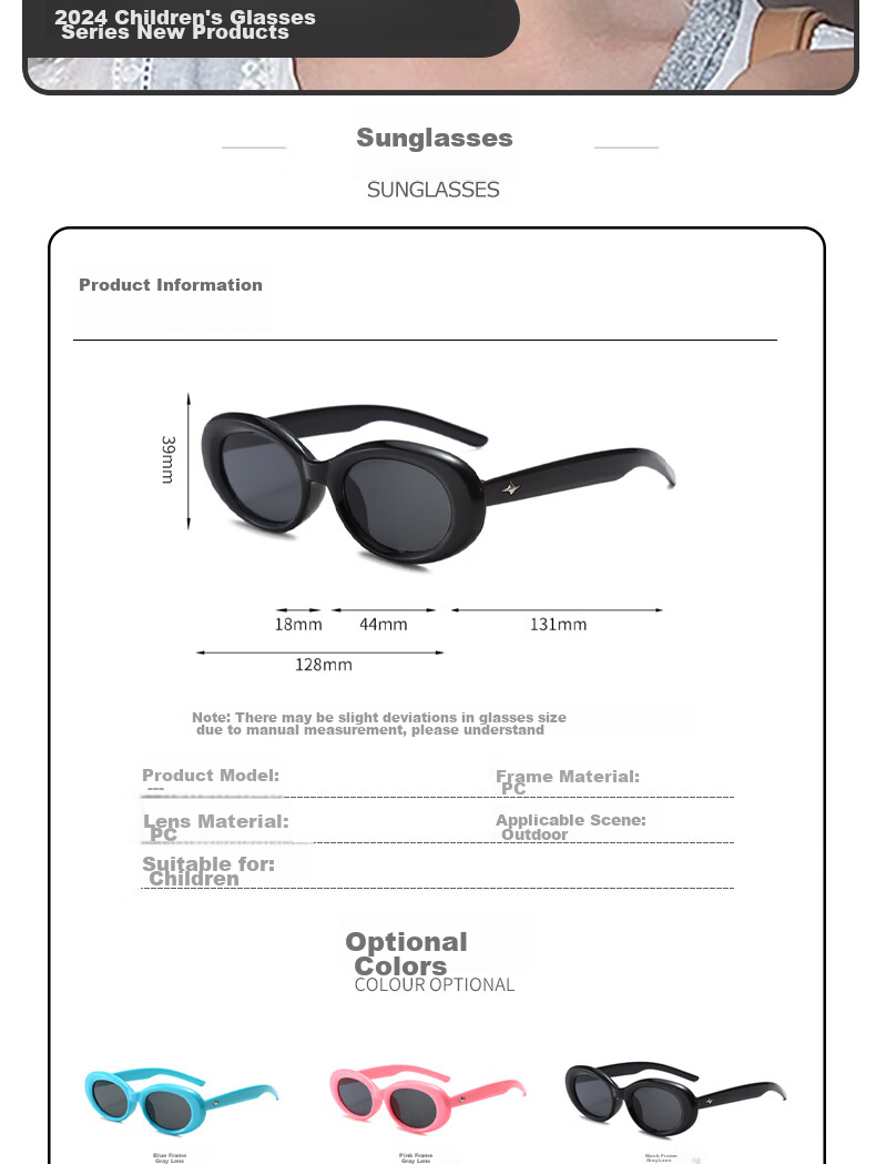 LOVECRAFT New GM Children's Sunglasses with Black Gray Lenses, Fashionable Outdoor Street Photography Sunglasses for Boys And Girls 2