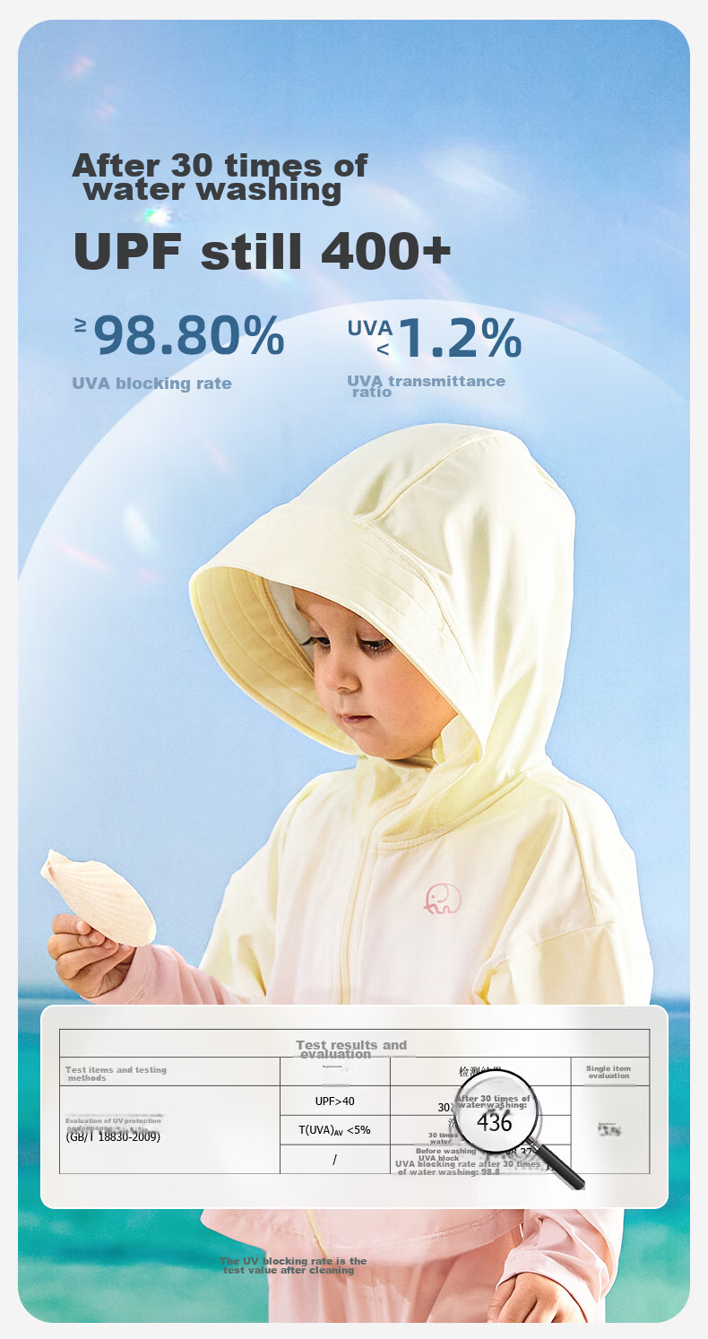 DAVE & BELLA [Xiao Guo Dong] Children's Sun Protection Clothing, Summer Boys And Girls Cool-Feeling Jacket, Baby Sun Protection Cloak 5