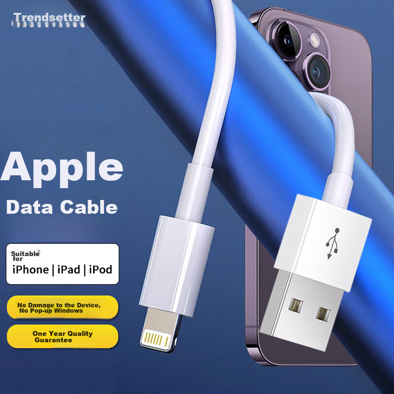 Кабель Chaofan для Apple Lightning, 0.25 метра, белый, для быстрой зарядки iPhone 14/13/12/11/X/8/7/6/Plus, наушников, USB-зарядного устройства