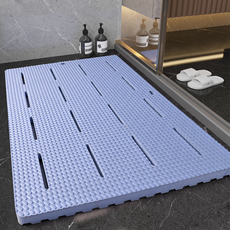 Dajiang EVA Bathroom Non-Slip Mat, Shower Room Foot Pad, Toilet Bathing Anti-Fall Floor Mat for Elderly, 85x60cm
