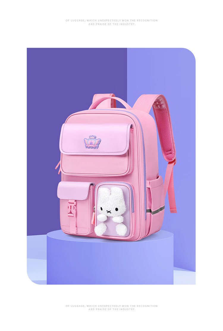 Dijiuchengbao Primary School Backpack for Boys, Spine-Protecting And Load-Reducing Backpack for Grades 3-6 Girls, Lightweight Children's Anti-Drop Schoolbag 6