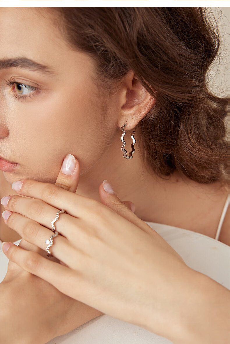 Arsis Flowing Light Series Lianjing Wave Earrings for Women, Fashion Jewelry, 925 Silver Studs, Birthday Gift for Girlfriend 6