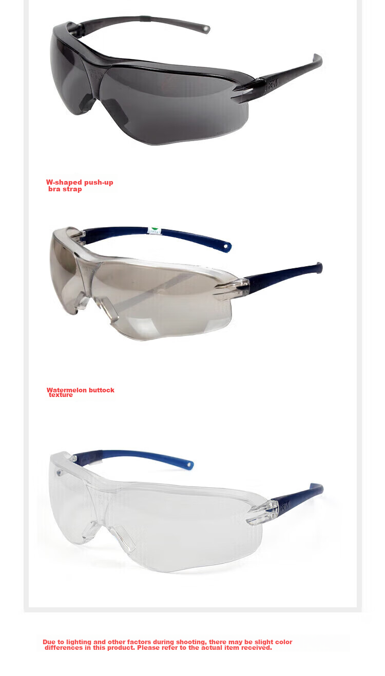3M Safety Goggles, Cycling Windproof Dustproof Protective Glasses, Industrial Cutting Anti-Grinding Splash Impact Protection 10434, 1 Pair 10