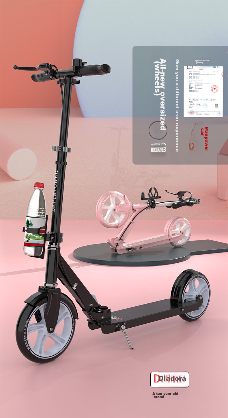 DEPTHPOWER Adult Scooter for Commuting to Work, Two-Wheel Non-Electric Kick Scooter for Older Childre 2