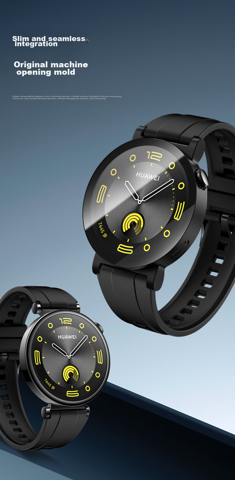 CangHua Screen Protector for Huawei Watch GT4, All-In Protective Film, Full Coverage Tempered Glass, Wear-Resistant And Scratch-Proof, Transparent, 41mm 8