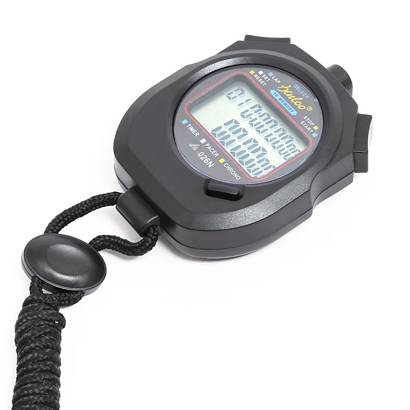 GEDUN Stopwatch Timer, Electronic Counter with 2 Rows And 10 Laps, Waterproof Sports Swimming Fitness Multi-Functional Timer for Competitions 10