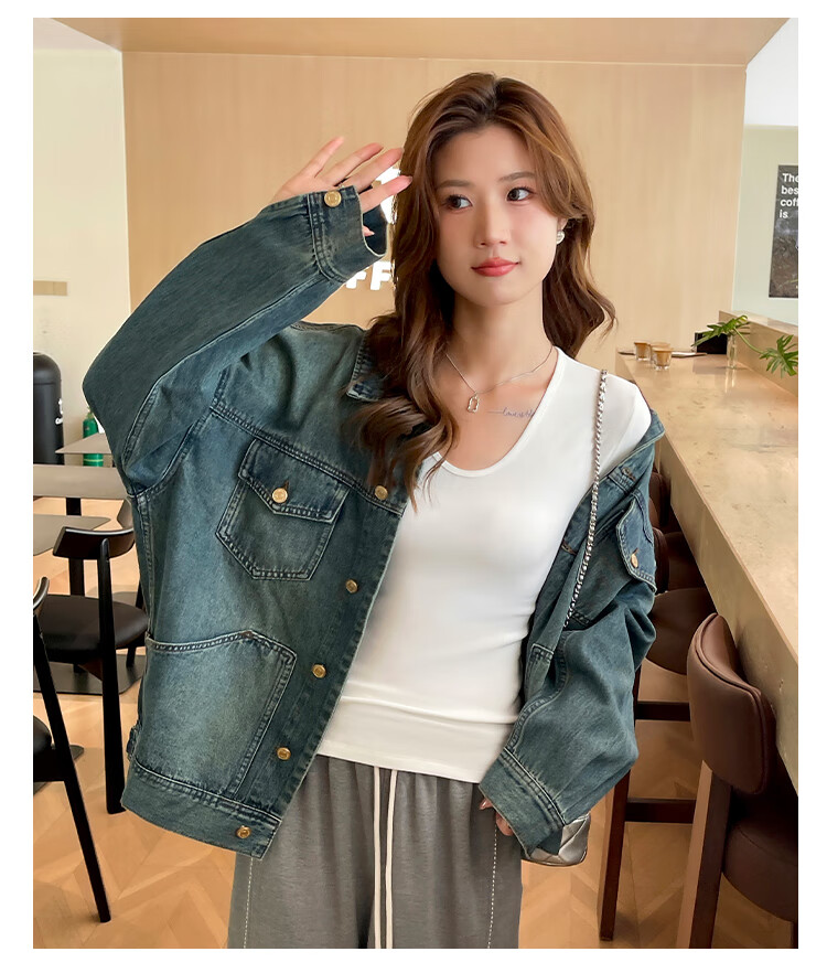 Zhuomuniao Autumn And Winter New Women's Long-Sleeve T-Shirt, Thick Fleece, Small U-Neck, Slim-Fit Top, Black, S 6