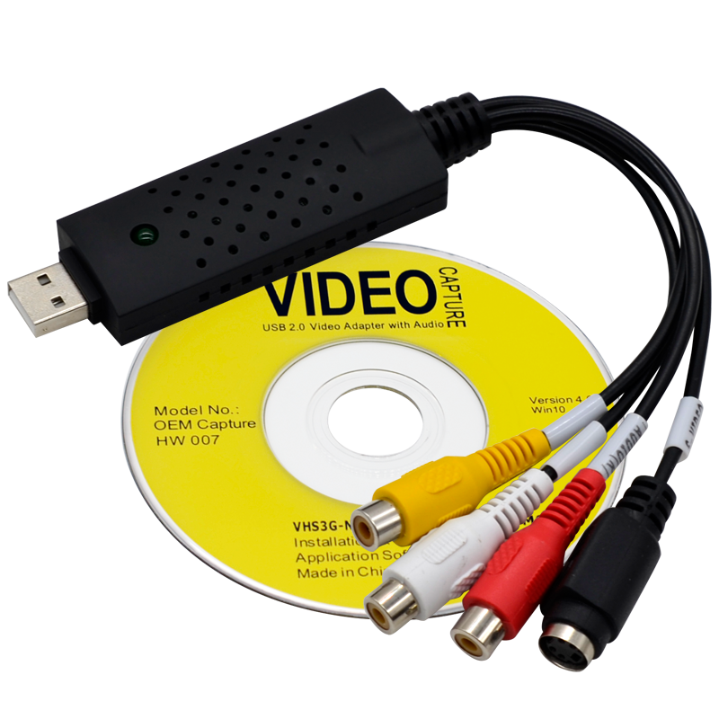 LIJIA GC-ZH168 USB2.0 Video Capture Card, Plug-And, Set-Top Box to Laptop, 1-Channel HD USB Monitoring Capture Card, Computer Audio And Video Card, No Driver Required