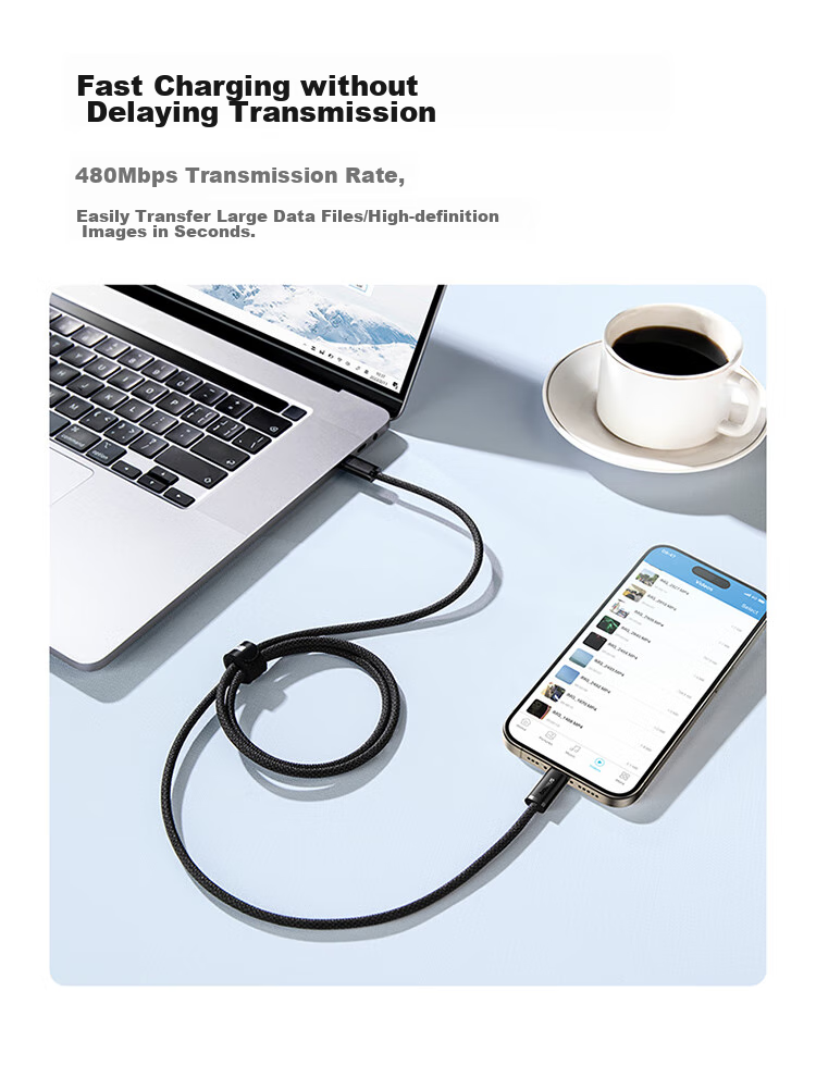 BASEUS Apple 18 Charger Cable, Supports AVS60W Dual Type-C Data Cable, PD100W, Suitable for IPhone17 Air16 Pro Max15 Phones, Mac Computers, IPad, 1 Meter Black 13