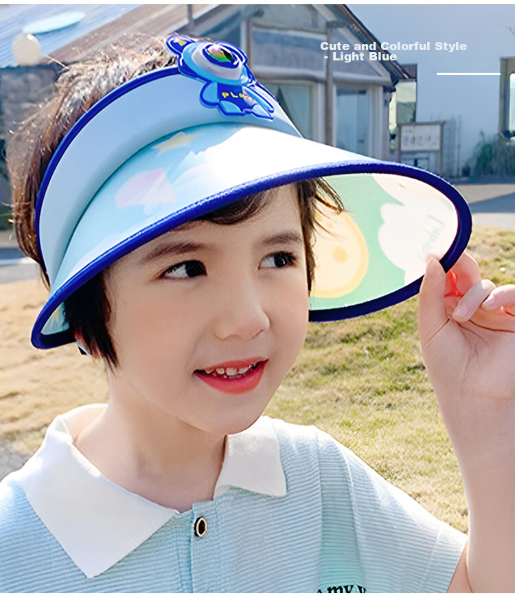 GLO-STORY Solar Fan Hat, Children's Sun Protection Cap, Outdoor Beach UV-Resistant Sun Hat 29