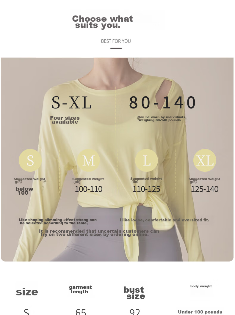 XUEXIMAN Yoga Long-Sleeve Top for Women, Elegant And Slimming Athletic Wear for Running, Fitness, Summer Pilates 10