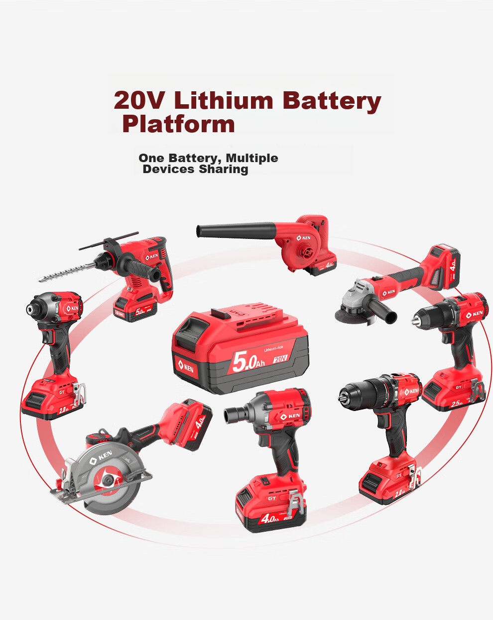 KEN 20V Brushless Lithium-Ion Impact Driver, 6720 Cordless Screwdriver, 230 N·m High Torque Electric Screwdriver 14