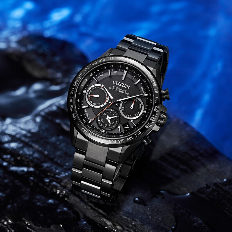 CITIZEN Watch for Men, Japanese And Korean Style, Eco-Drive, Satellite Timekeeping, Comfortable Titanium, High-End Gift for Boyfriend, CC4014-62E
