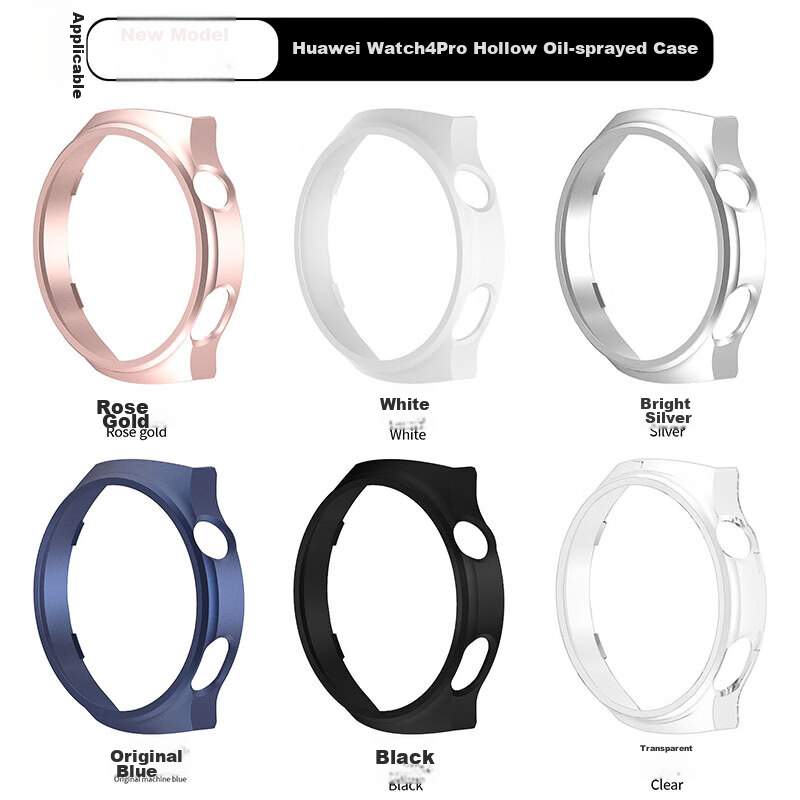 Watchbond, Suitable for Huawei Watch 4 Pro Protective Case with Integrated Screen Protector, Deep Blue Earth PC Tempered Glass Integrated Protective Film, Protective Cover, Screen Protector, Full Coverage Anti-Scratch Accessories 1