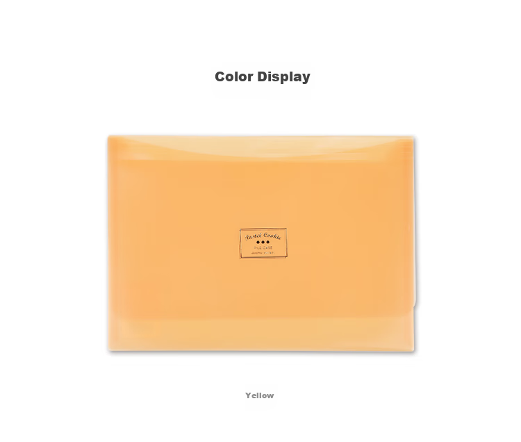 KOKUYO A4 File Folder, Pastel Cookie Design, Student Double-Pocket Organizer, Yellow, 4-Pack, WSG-KUCW311Y3C, Digital Full-Net Low Price 7