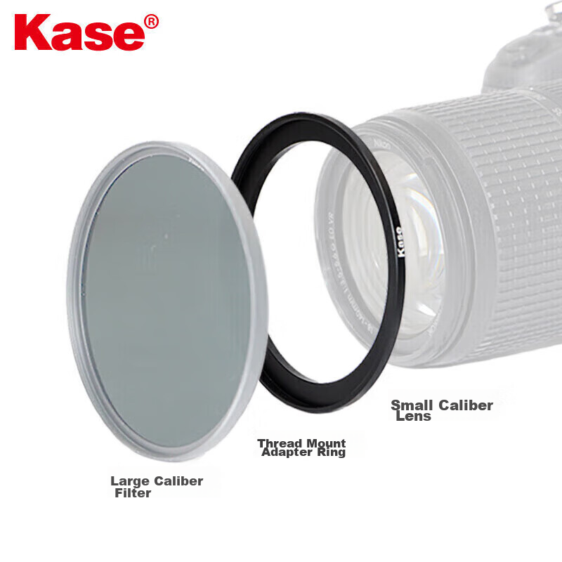 Kase 62 Lens Adapter, 82mm Filter Thread Adapter Ring, Small Aperture Lens Conversion to Large Aperture Filter, Multi-Purpose Lens Adapter, Lens Filter Ring