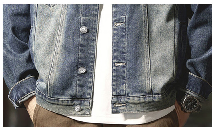 JEEP Spring And Autumn 2026 Men's Denim Jacket, Fashionable Simple Denim Coat, Versatile Stylish Outerwear for Daily Wear 14