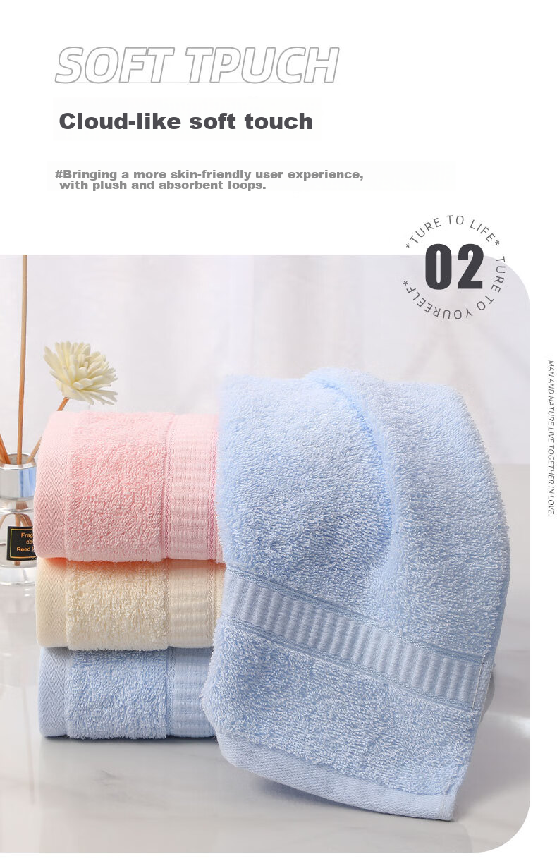Grace Antibacterial Towel Gift Set, Class A Two-Piece Business Kit, Sports Soft Absorbent Pure Cotton for Men And Women, Company Benefits 4