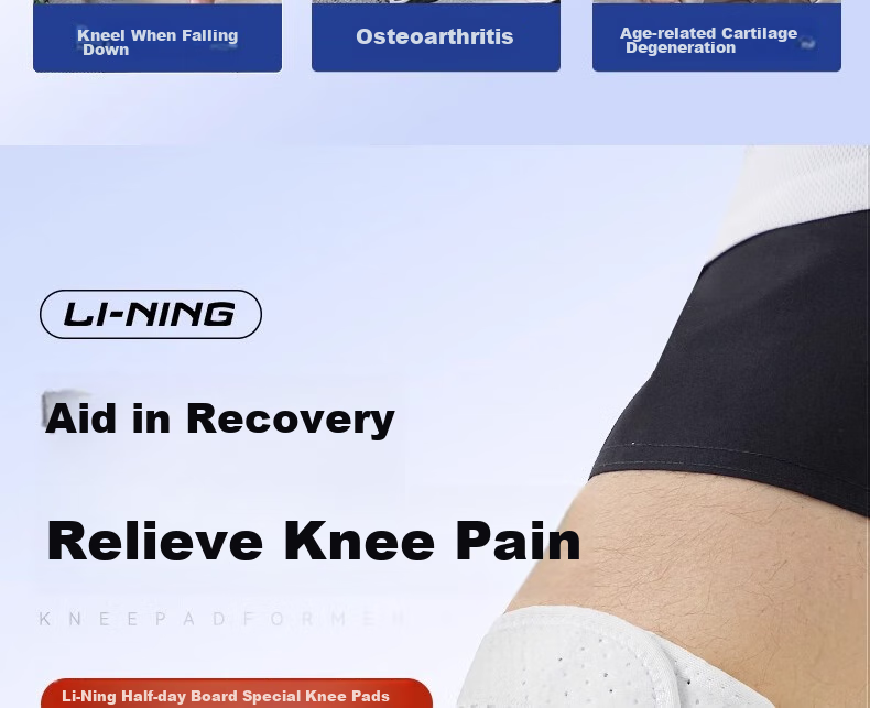 Li-Ning Knee Brace for Women, Sports Meniscus Arthritis Injury Fluid Retention, Specialized for Running, Hiking, Badminton, Patella Protectio 4