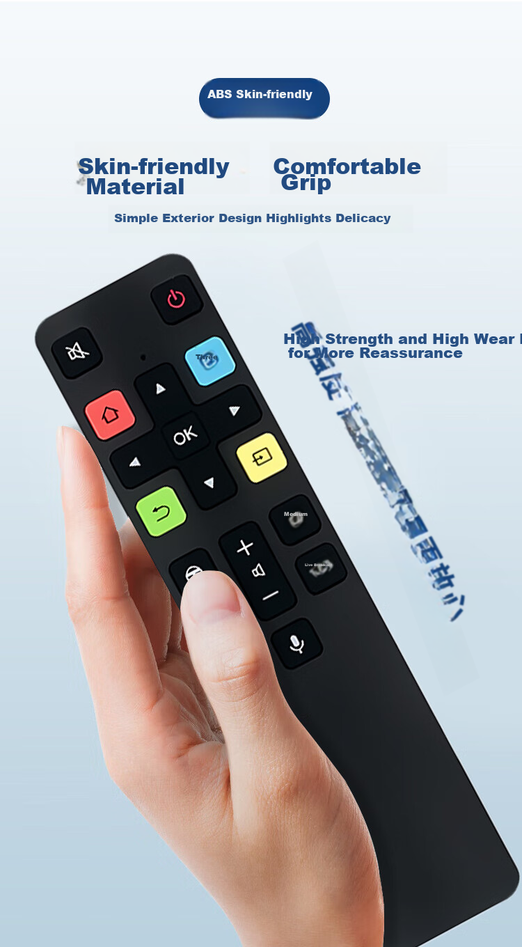 Jinying Voice Remote Control for TCL TV, Compatible with RC801C/D 65A880C 49A950C, Smart Remote Control Panel for TCL LCD TVs 4