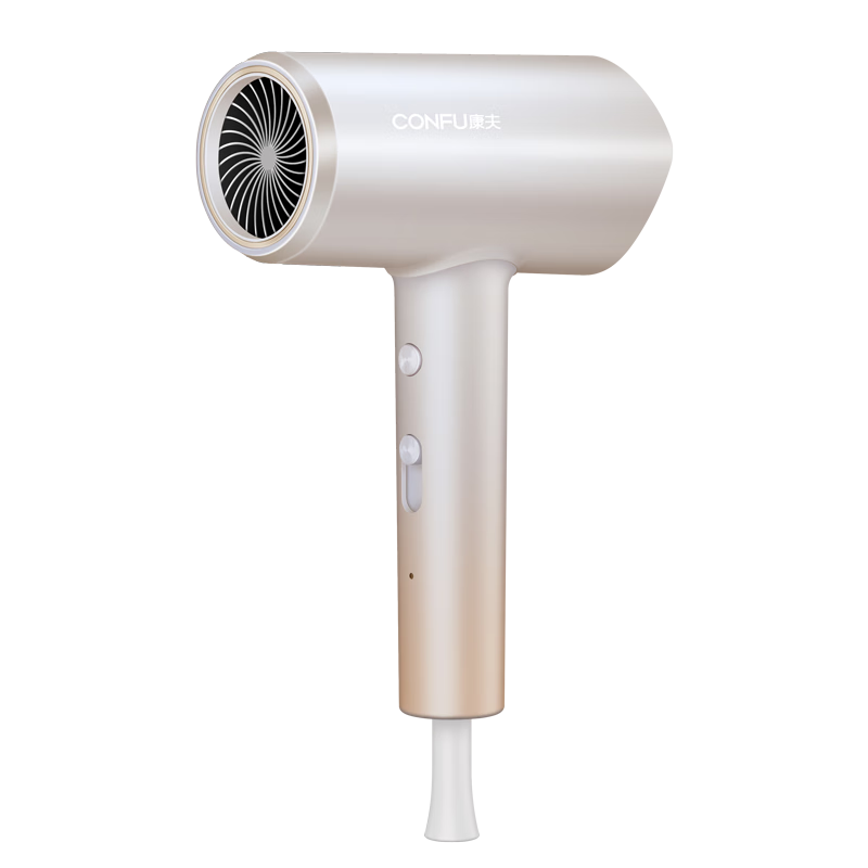 CONFU Hair Dryer, High Power, Strong Airflow, 1800W, Quick-Drying, Negative Ion, Hair Protection, Non-Damaging, Home Use, Birthday Gift for Girlfriend, Hair Dryer KF-3157 Champagne Gold