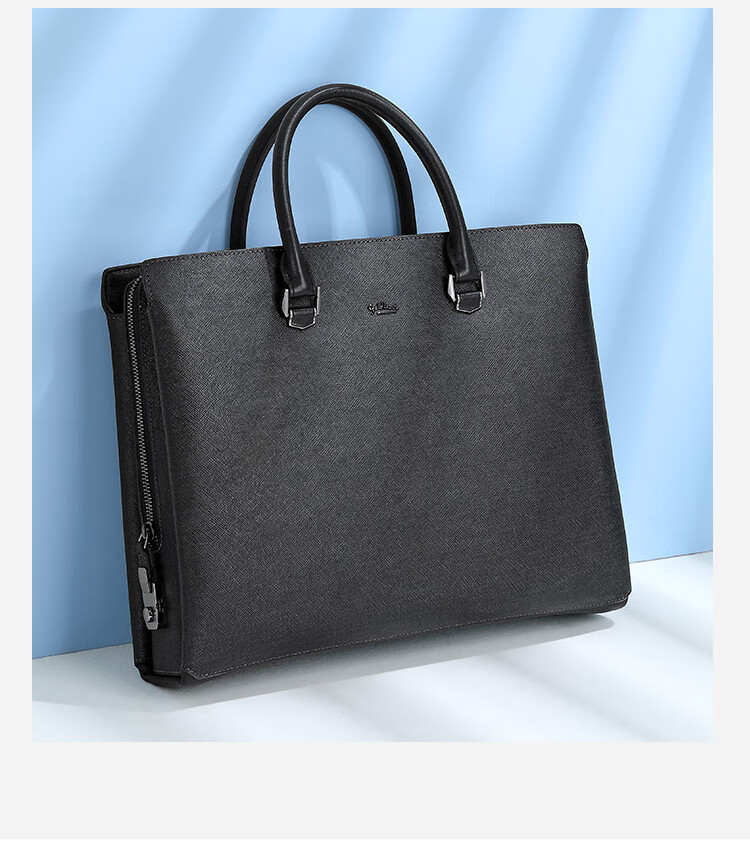 Goldlion Briefcase, Business Handbag, Cowhide Men's Bag, Laptop Bag, Large Capacity Business Bag, Birthday Gift 7