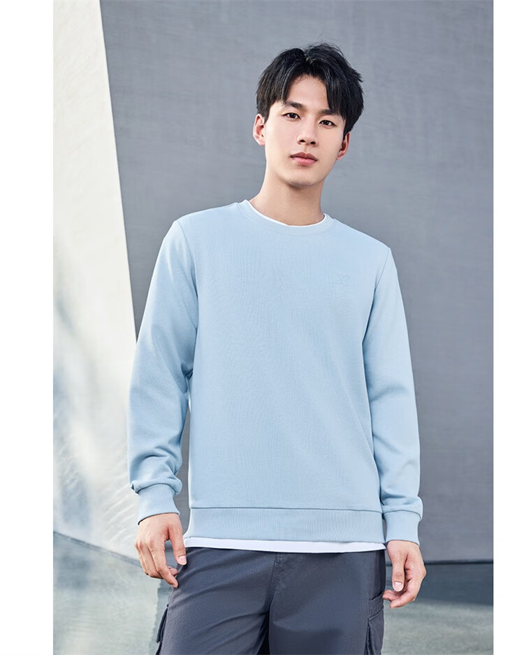 Xtep Men's Sports Hoodie Fashionable Versatile Outdoor Pullover Trendy Student Sweatshirt 8