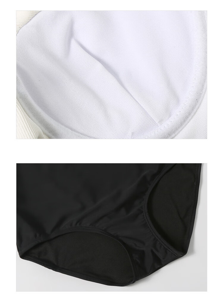 DK One-Piece Swimsuit for Women, New Style, Conservative, Slimming, Tummy Control, Push-Up, Elegant, Suitable for Hot Springs, Black, M 11