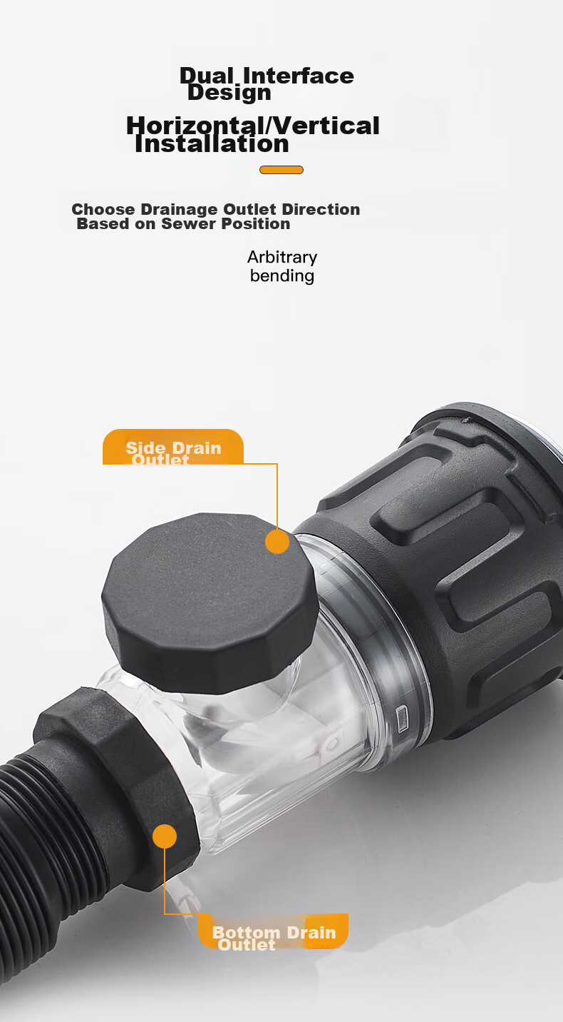 KEGOO Washbasin Large Bounce Drain Kit, Horizontal Drain Pipe for Basin, Anti-Odor And Insect-Proof Sink K5044 3