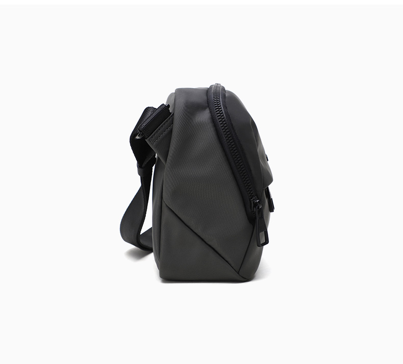 ELLE HOMME Men's Shoulder Bag, Trendy Lightweight Canvas Crossbody Bag, Water-Resistant Casual Phone Bag for Men, Travel Bag in Gray 12