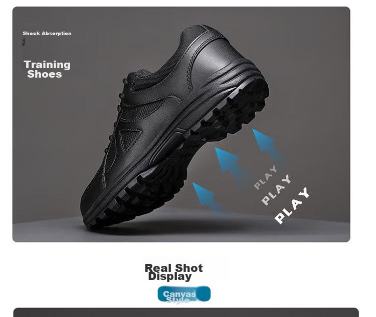 Andatong Training Shoes, Lightweight Tactical Rubber Shoes, Breathable Summer Men's Physical Fitness Running Sports Non-Slip Wear-Resistant Liberation Labor Protection Shock-Absorbing Shoes, High-End 16 Canvas Style, Size 42 12