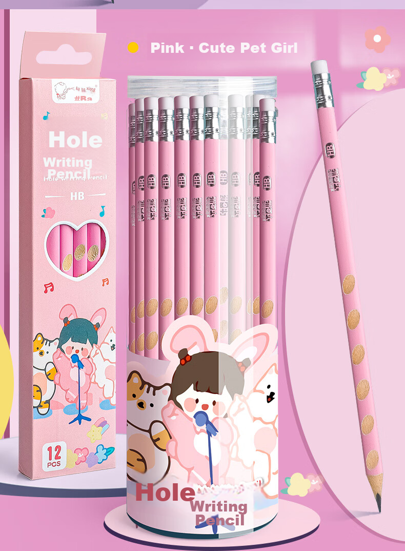 Licao Pencil for Primary School Students, Automatic Pencil with Eraser for Kindergarten Beginners, Elementary School Stationery, Everlasting Pencil, No Need to Sharpen, 3 Pieces 7