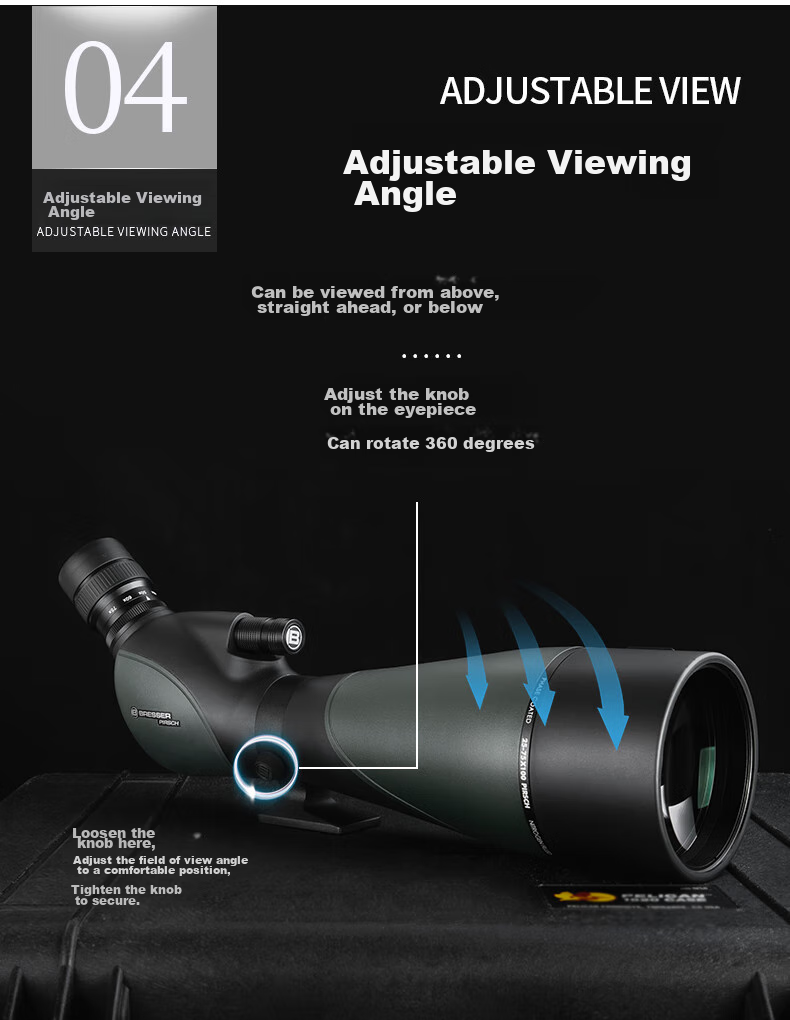 Bresser Zhengtu 25-75x Large Aperture Monocular High Magnification High-Definition Low-Light Night Vision Birdwatching Telescope, Professional Grade Waterproof Telescope 11