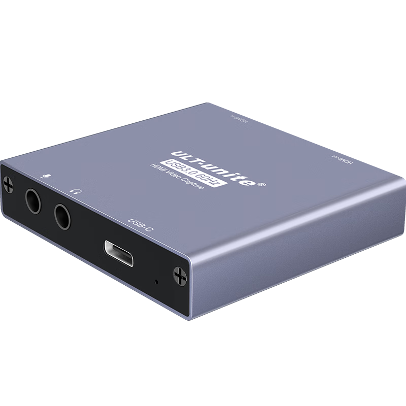 ULT-Unite HDMI Video Capture Card, 4K HD Loop-Out USB-C 3.0 Capture Device, for Apple Phones, Tablets, PS5, Laptops, Switch Gaming Recording And Live Streaming Equipment Set